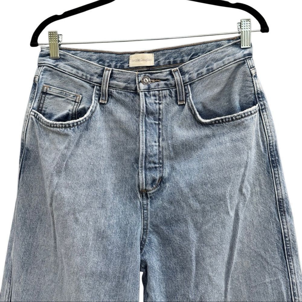FAVORITE DAUGHTER The Masha Super High Rise Wide Leg Crop Jeans Size 27 -Stained - Picture 3 of 11